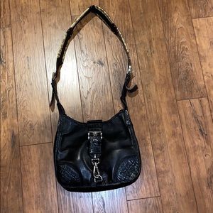 PRADA exotic skin black purse
